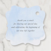 Pampas Grass Floral Elegant Wedding Dank u Bedankjes Labels (Achterkant)