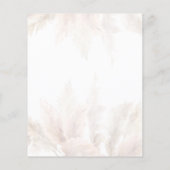 Pampas Grass Floral Meisje Baby shower (Achterkant)