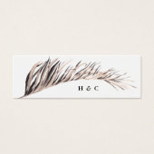 Pampas Grass Floral Oerwoud Registry Insert Card Mini Visitekaartjes (Voorkant)