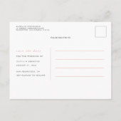 Pampas Grass Floral Pink Save the Date Aankondigingskaart (Achterkant)