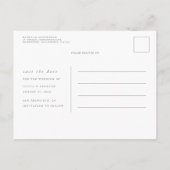 Pampas Grass Floral Save The Date Aankondigingskaart (Achterkant)