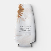 Pampas Grass Floral Script Baby shower Flesjeskoeler (Voorkant)