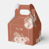 Pampas Grass Floral Terracotta Arch Wedding Bedankdoosjes (Achterkant)