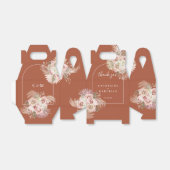 Pampas Grass Floral Terracotta Arch Wedding Bedankdoosjes (Uitgevouwen)