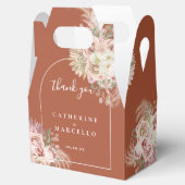 Pampas Grass Floral Terracotta Arch Wedding Bedankdoosjes (Geopend)