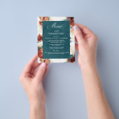 Pampas Grass Floral Terracotta Blauwgroen Blauw Me Flyer (Hand)