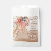 Pampas Grass Floral Terracotta Boho Chic Wedding Bedankzakje (Voorkant)