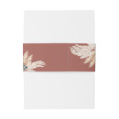 Pampas Grass Floral Terracotta Boho Chic Wedding Uitnodigingen Wikkel (Achterkant Voorbeeld)