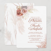 Pampas Grass Floral Terracotta Vrijgezellenfeest Kaart (Voorkant / Achterkant)