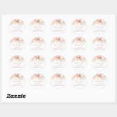 Pampas Grass Floral Terracotta Wedding Ronde Sticker (Vel)