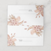 Pampas Grass Floral Terracotta woestijnpalm Wedden Plaatskaartje (Buitenkant ongevouwen)