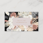 Pampas Grass Floral Tropical Dark Oerwoud Visitekaartje (Achterkant)