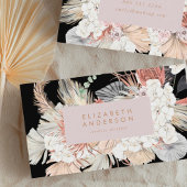 Pampas Grass Floral Tropical Dark Oerwoud Visitekaartje