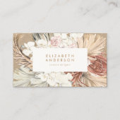 Pampas Grass Floral Tropical Oerwoud Kraft Visitekaartje (Voorkant)