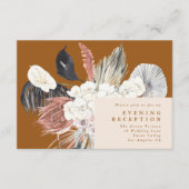Pampas Grass Floral Tropical Oerwoud Reception Car Informatiekaartje (Voorkant)