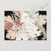 Pampas Grass Floral Tropical Oerwoud Reception Car Informatiekaartje (Achterkant)