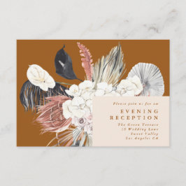 Pampas Grass Floral Tropical Oerwoud Reception Car Informatiekaartje