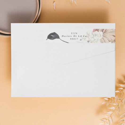 Pampas grass Floral Tropical Oerwoud Save the Date