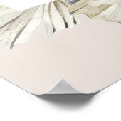 Pampas Grass Floral Tropical Oerwoud Visitekaartje Poster (Hoek)