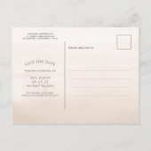 Pampas Grass Floral Tropical Save the Date Photo Aankondigingskaart (Achterkant)