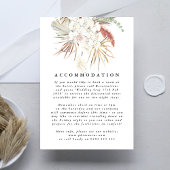 Pampas Grass Floral Tropical Wedding Informatiekaartje