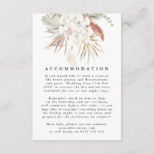 Pampas Grass Floral Tropical Wedding Informatiekaartje (Voorkant)
