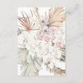 Pampas Grass Floral Tropical Wedding Informatiekaartje (Achterkant)