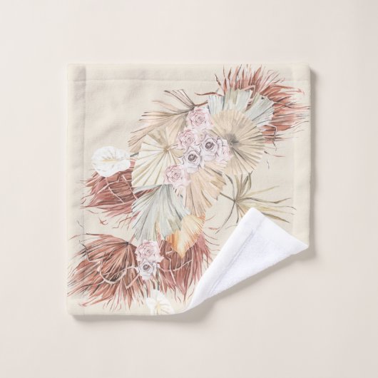 Pampas Grass Floral Tropisch Oerwoud Bad Handdoek (Wasdoekje)