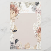 Pampas Grass Floral Tropisch Oerwoud Briefpapier (Voorkant)
