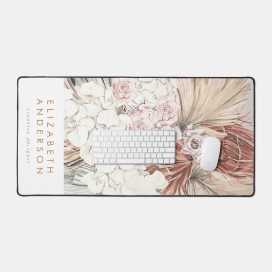 Pampas Grass Floral Tropisch Oerwoud Bureaumat (Keyboard & Muis)