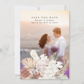 Pampas Grass Floral Tropisch Oerwoud Save The Date (Voorkant)