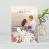 Pampas Grass Floral Tropisch Oerwoud Save The Date (Staand voorkant)