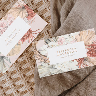 Pampas Grass Floral Tropisch Oerwoud Visitekaartje