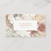 Pampas Grass Floral Tropisch Oerwoud Visitekaartje (Voorkant)