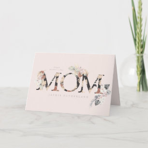 Pampas Grass Floral Tropische Boho Roze Moederdag Kaart