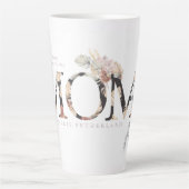 Pampas Grass Floral Tropische Boho Roze Moederdag Latte Mok (Voorkant)