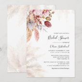 Pampas Grass Floral Vrijgezellenfeest Kaart (Voorkant / Achterkant)