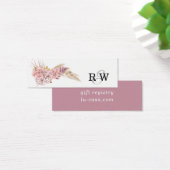 Pampas Grass Floral Wedding Registry Insert Kaart (Bureau)