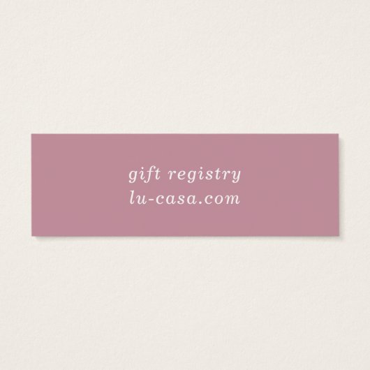 Pampas Grass Floral Wedding Registry Insert Kaart (Achterkant)