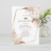 Pampas Grass Flowers Afstudeerder Pet, Afstuderen Kaart (Staand voorkant)