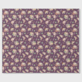 Pampas Grass & Flowers op Mulberry Cadeaupapier (Vlak)