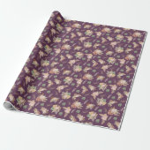 Pampas Grass & Flowers op Mulberry Cadeaupapier (Uitgerold)