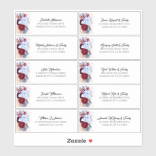 Pampas Grass gastnamen Adresetiketten Sticker