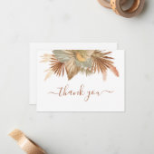 Pampas Grass gedroogde palmen dank u Notitiekaartje (Voorkant / Achterkant in situ)