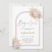 Pampas Grass Gender Reopenbaart Uitnodiging (Voorkant)