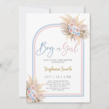 Pampas Grass Gender Reopenbaart Uitnodiging