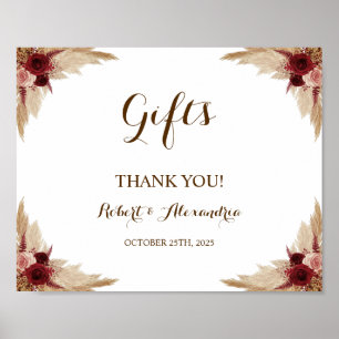 Pampas Grass Gifts Vrijgezellenfeest Wedding Poste Poster