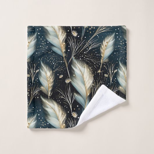 Pampas Grass Glitter Bad Handdoek (Wasdoekje)