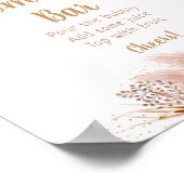 Pampas Grass Gold Floral Baby shower Mimosa Bar Poster (Hoek)