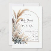 Pampas Grass Green Arch Neutraal Baby shower Kaart (Voorkant)